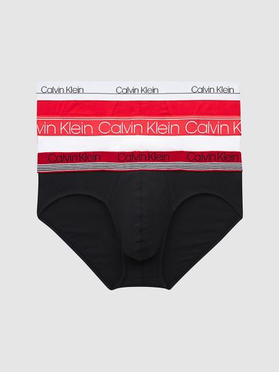 Calvin Klein Underwear HU152764 | Calvin Klein Cotton Stretch Férfi Alsónemű Fehér / Fekete / Piros